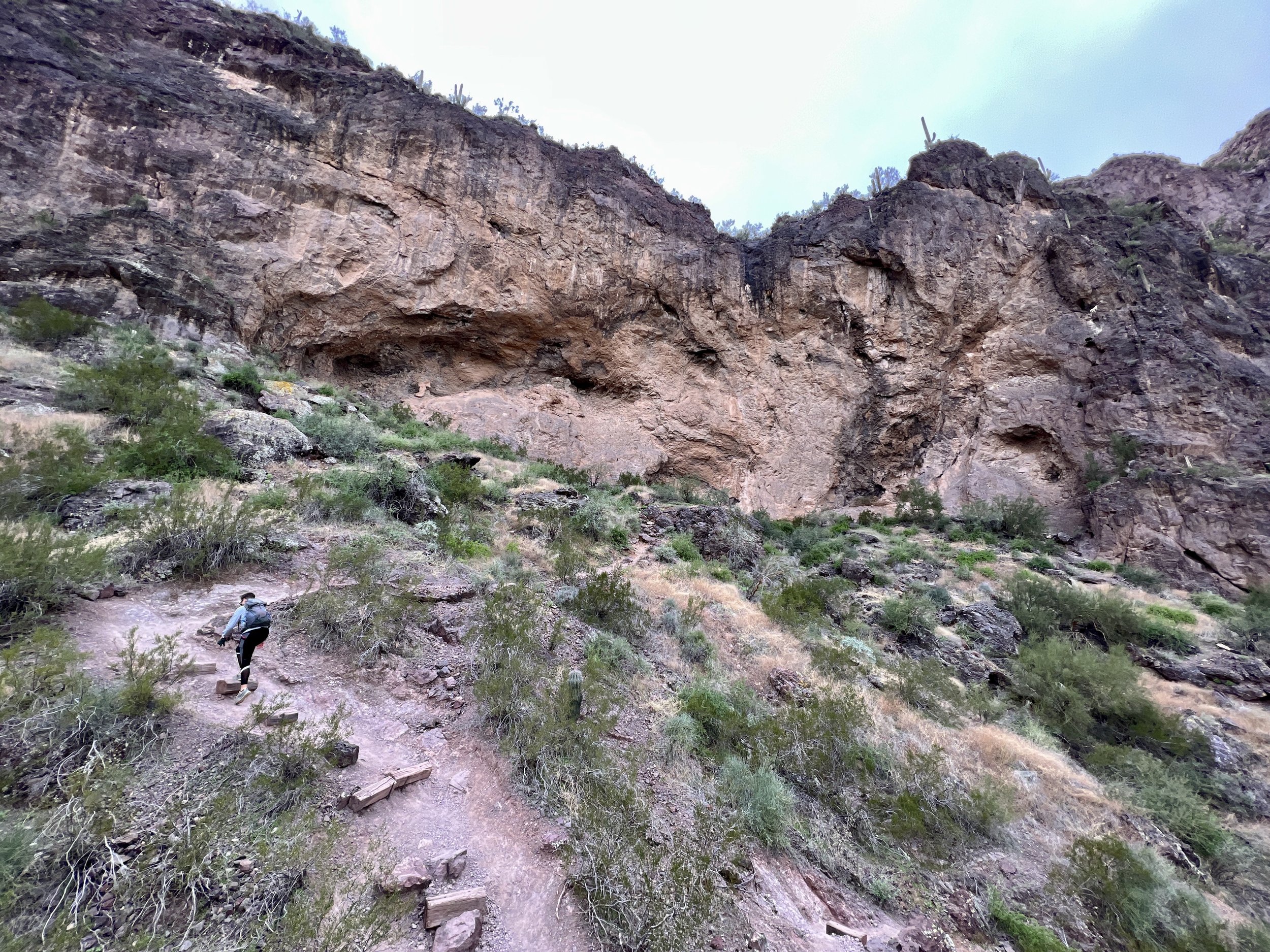 The initial approach to the saddle.