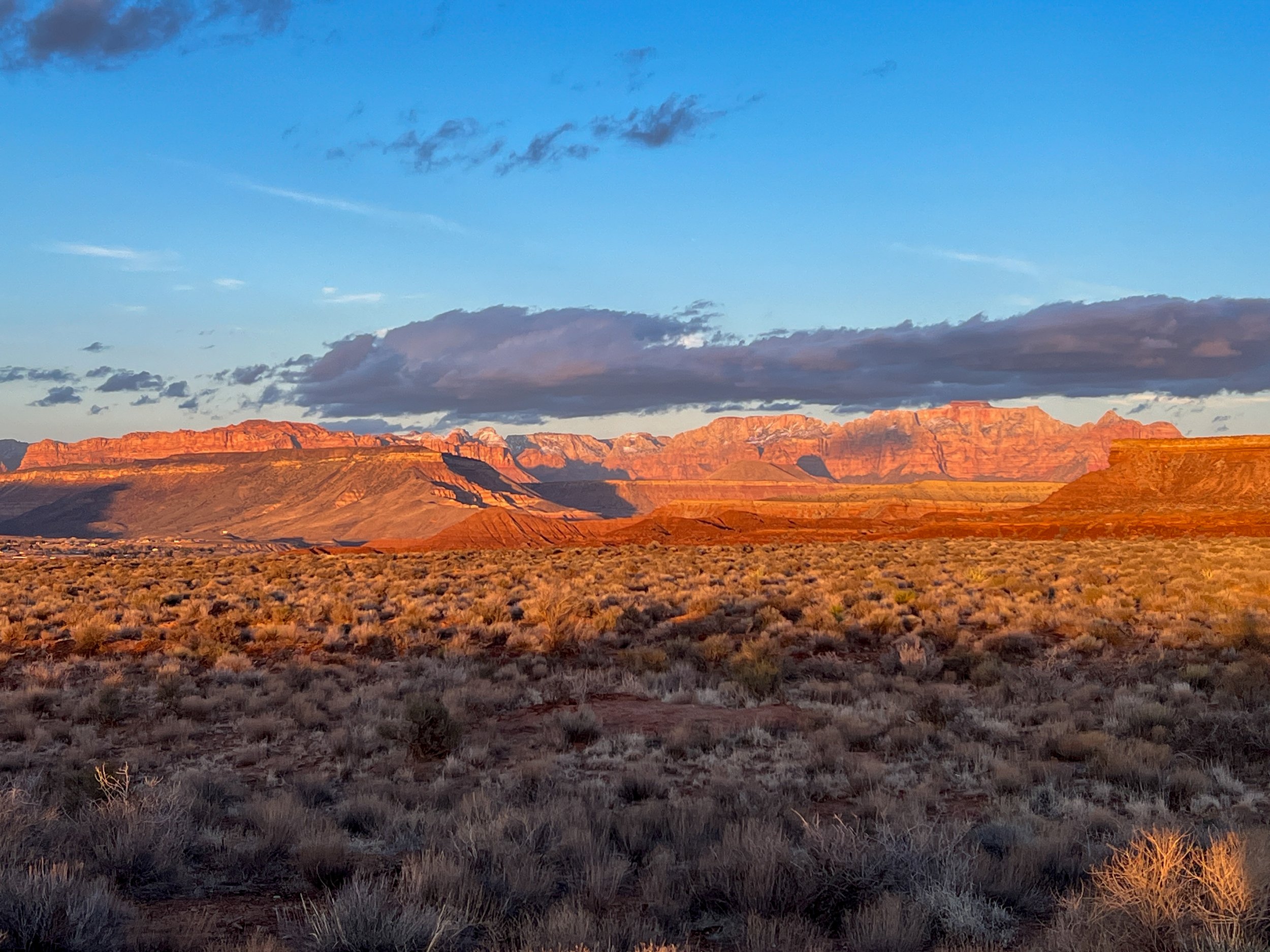 Enjoying a Utah sunset in the van.