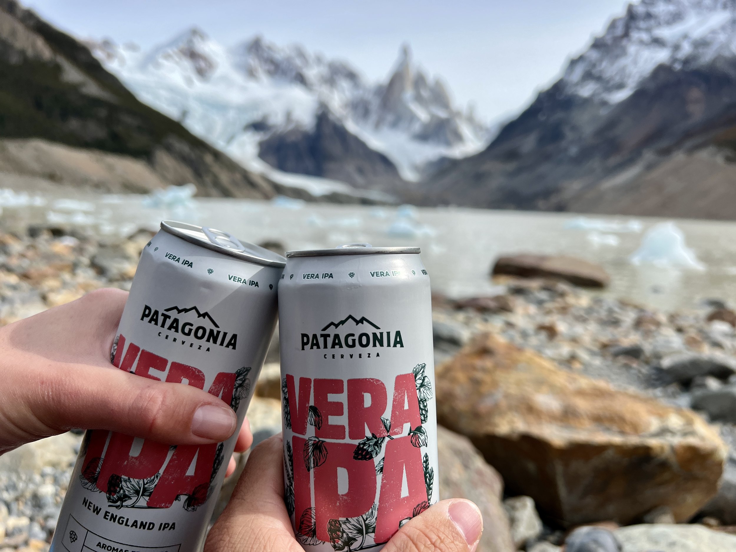 Sitting on the Shores of Laguna Torre, Argentina