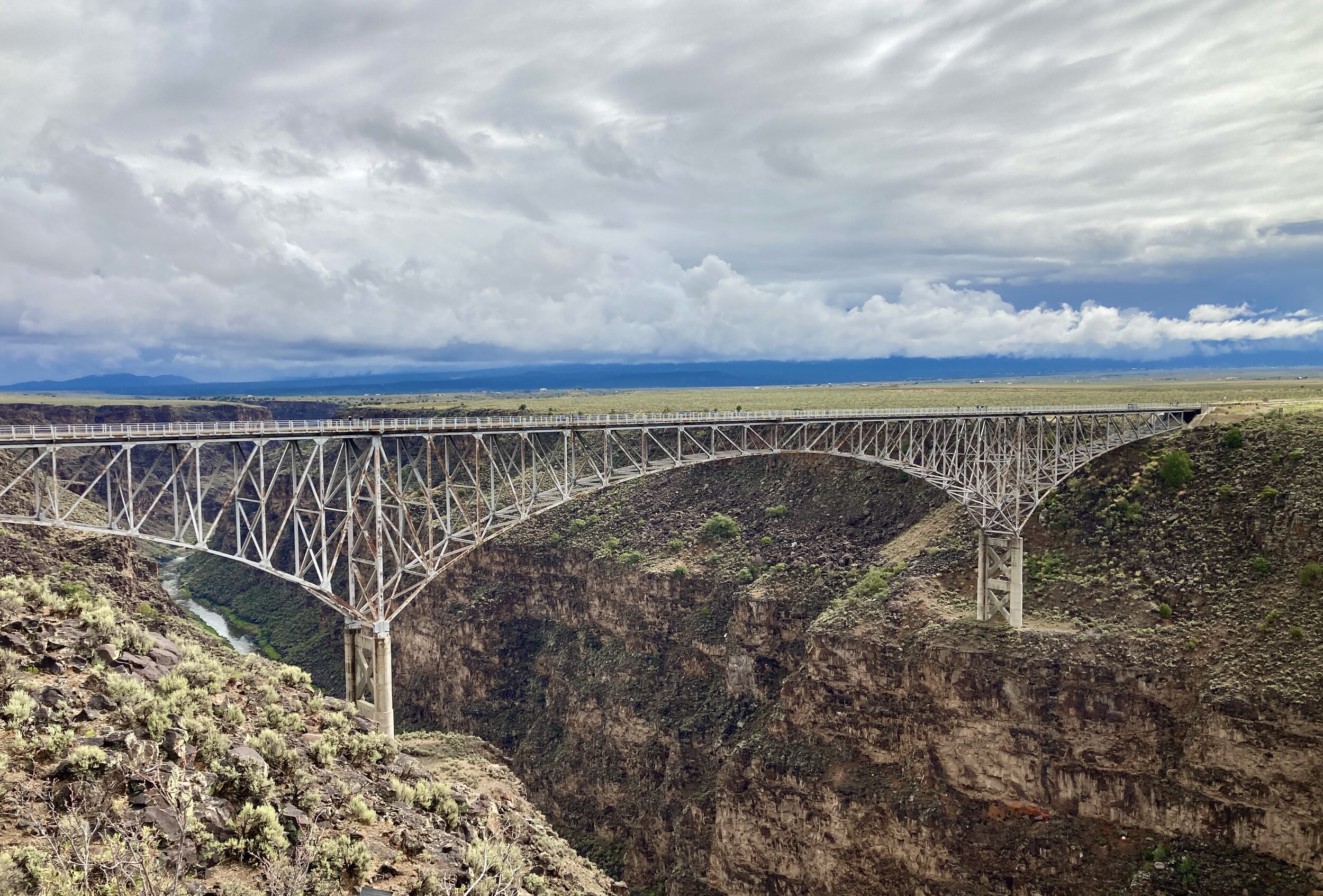 Fitting in a mile on a long travel day outside of Taos, New Mexico