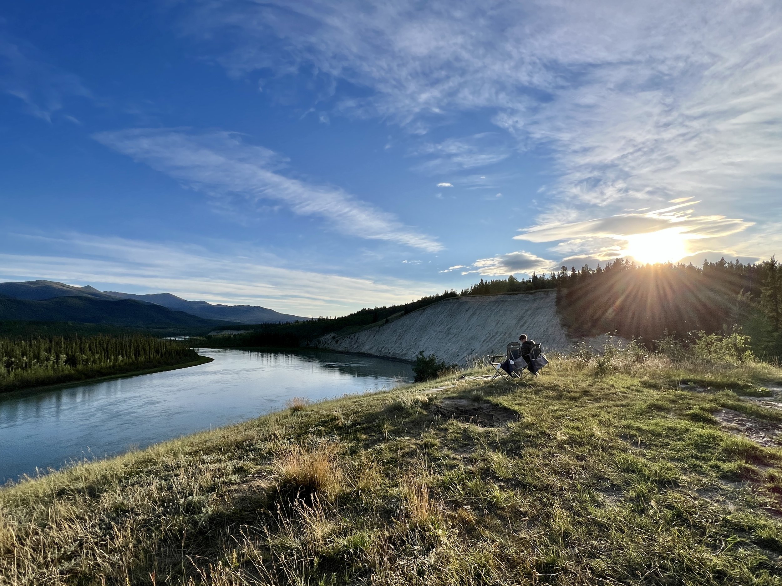 There’s no denying that #vanlife opens up incredible camping opportunities, like this spot on the Takhini River in the Yukon Territory.